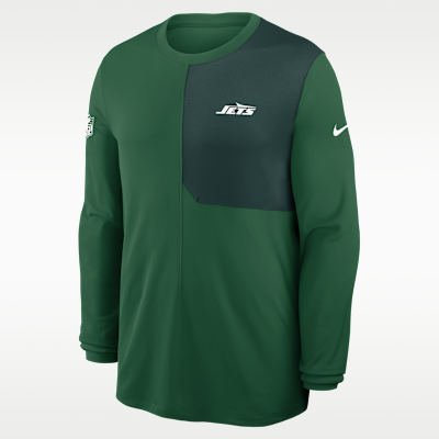 New York Jets Sideline Coach Men's Nike Dri-FIT NFL Long-Sleeve